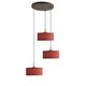 preview thumbnail 7 of 29, Woodbridge Lighting Drum 3-Light Cluster Pendant Maroon - Bronze