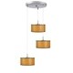 preview thumbnail 28 of 29, Woodbridge Lighting Drum 3-Light Cluster Pendant Nougat - Cityscape - Satin Nickel