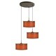 preview thumbnail 9 of 29, Woodbridge Lighting Drum 3-Light Cluster Pendant Brulee - Bronze
