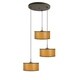 preview thumbnail 12 of 29, Woodbridge Lighting Drum 3-Light Cluster Pendant Nougat - Cityscape - Bronze