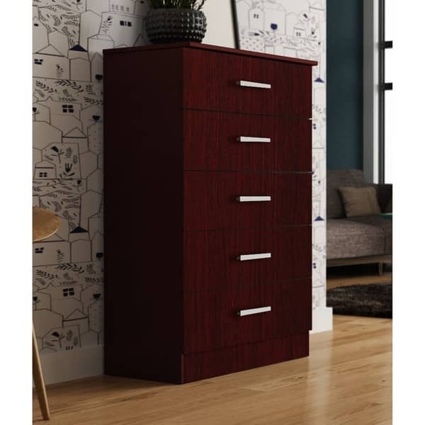 Hanover Contemporary Tall Mahogany 5drawer Chest Bed Bath & Beyond