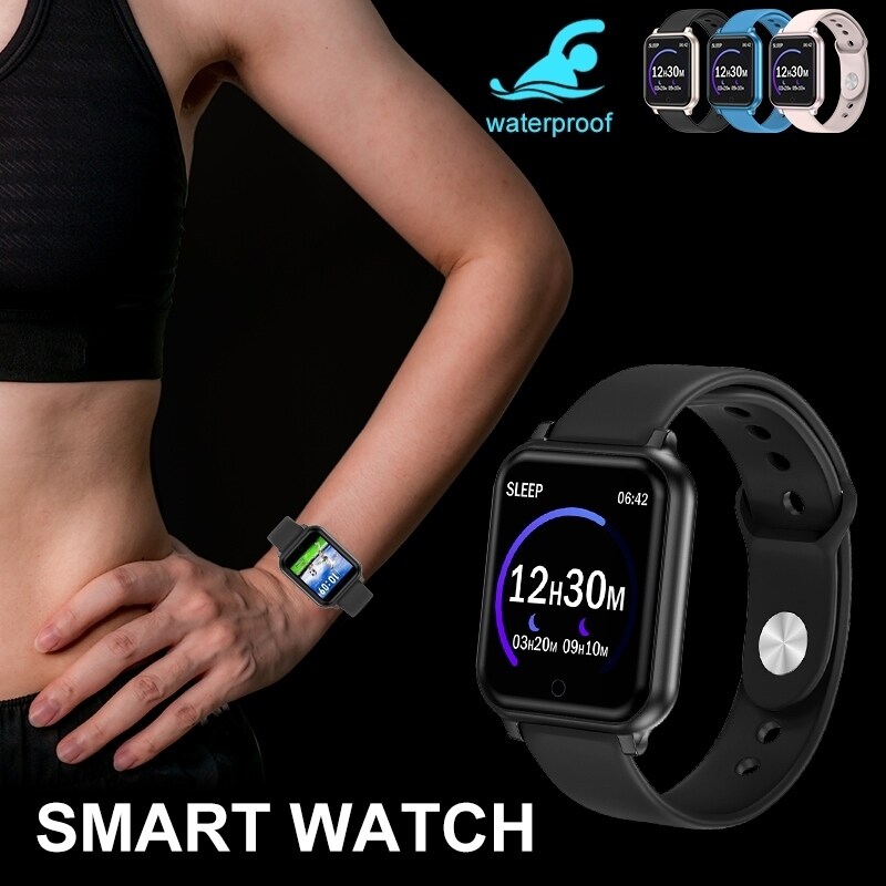 waterproof sport smart watch blood pressure heart rate monitor for ios android