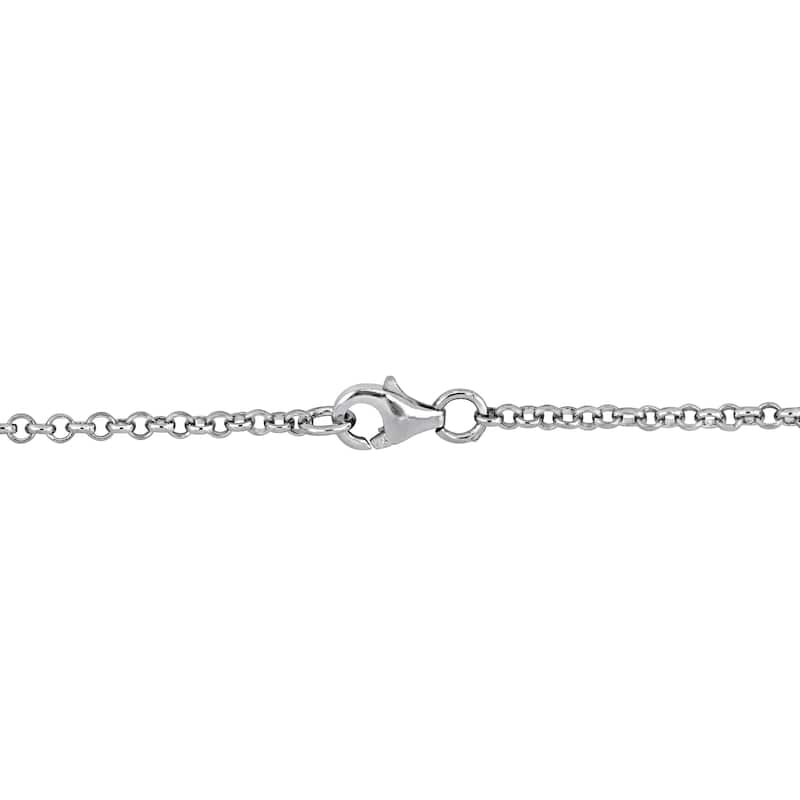 10ct TW Cubic Zirconia by the Yard Station Necklace in Sterling Silver by Miadora