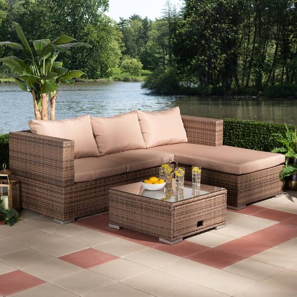 Shop Black Friday Deals On Mambera Contemporary 3 Piece Outdoor Patio Set By Havenside Home Overstock 31002627