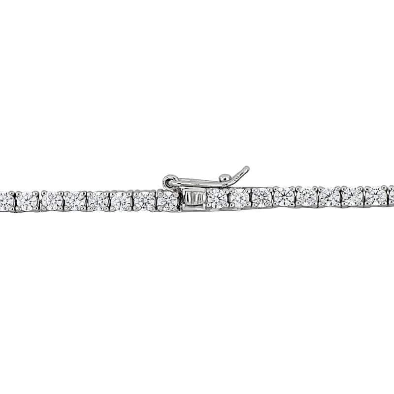Miadora 32 1/3 TW Cubic Zirconia Classic Tennis Necklace Sterling Silver