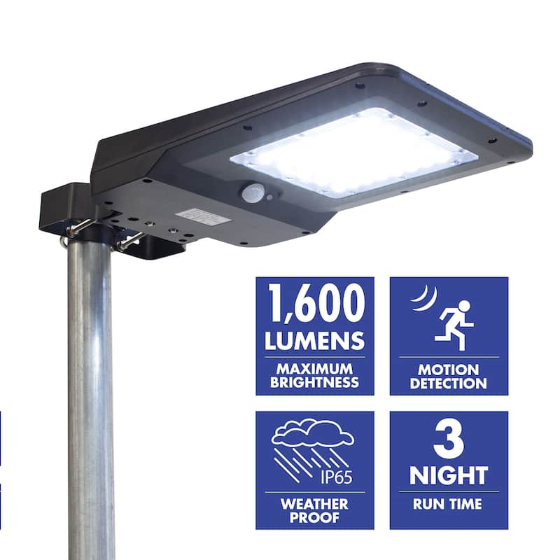 Wagan 1600 Lumens Solar Powered Street Light (Head Only) - 1 - 1