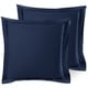 preview thumbnail 75 of 175, Nestl Soft Double Brushed Microfiber Pillow Shams - Set of 2 Euro 26" x 26" - Navy