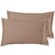 preview thumbnail 130 of 175, Nestl Soft Double Brushed Microfiber Pillow Shams - Set of 2 King 20" x 30" - Taupe Sand