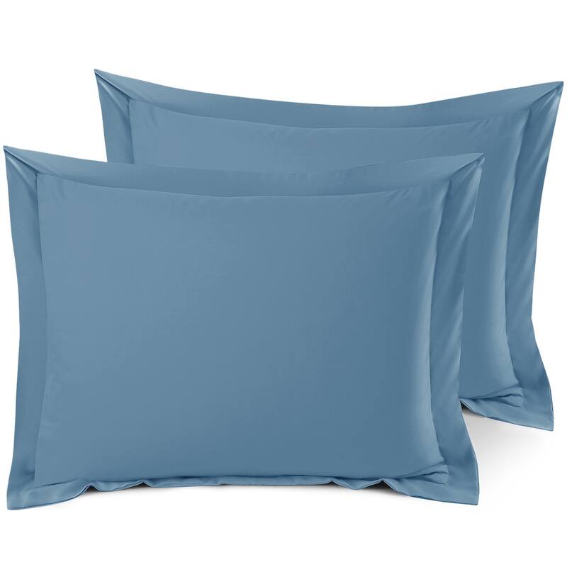 Nestl Soft Double Brushed Microfiber Pillow Shams - Set of 2 - Standard 20" x 26" - Blue Heaven