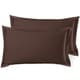 preview thumbnail 96 of 175, Nestl Soft Double Brushed Microfiber Pillow Shams - Set of 2 King 20" x 30" - Chocolate Brown
