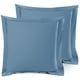 preview thumbnail 61 of 175, Nestl Soft Double Brushed Microfiber Pillow Shams - Set of 2 Euro 26" x 26" - Blue Heaven