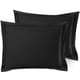 preview thumbnail 136 of 175, Nestl Soft Double Brushed Microfiber Pillow Shams - Set of 2 Standard 20" x 26" - Black