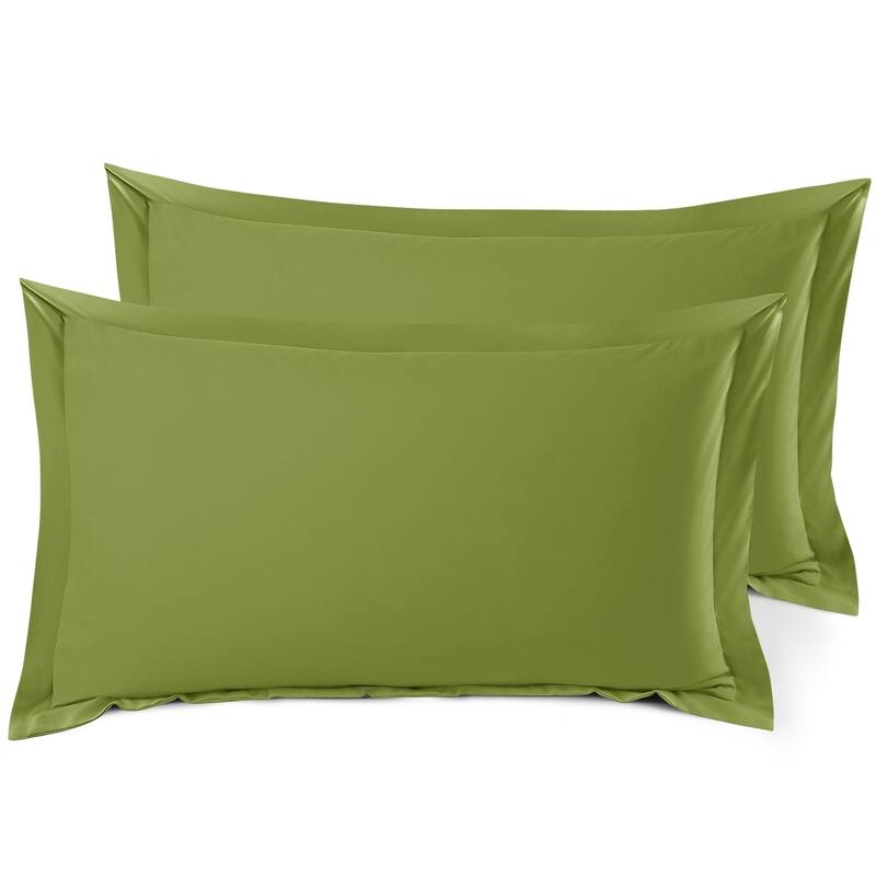 Nestl Soft Double Brushed Microfiber Pillow Shams - Set of 2 - King 20" x 30" - Calla Green
