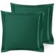 preview thumbnail 62 of 175, Nestl Soft Double Brushed Microfiber Pillow Shams - Set of 2 Euro 26" x 26" - Hunter Green