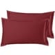 preview thumbnail 93 of 175, Nestl Soft Double Brushed Microfiber Pillow Shams - Set of 2 King 20" x 30" - Burgundy Red