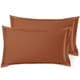 preview thumbnail 124 of 175, Nestl Soft Double Brushed Microfiber Pillow Shams - Set of 2 King 20" x 30" - Rust Sienna
