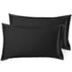 preview thumbnail 92 of 175, Nestl Soft Double Brushed Microfiber Pillow Shams - Set of 2 King 20" x 30" - Black