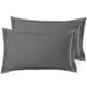 preview thumbnail 104 of 175, Nestl Soft Double Brushed Microfiber Pillow Shams - Set of 2 King 20" x 30" - Charcoal Stone Gray