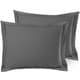 preview thumbnail 148 of 175, Nestl Soft Double Brushed Microfiber Pillow Shams - Set of 2 Standard 20" x 26" - Charcoal Stone Gray