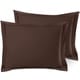 preview thumbnail 140 of 175, Nestl Soft Double Brushed Microfiber Pillow Shams - Set of 2 Standard 20" x 26" - Chocolate Brown