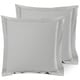 preview thumbnail 84 of 175, Nestl Soft Double Brushed Microfiber Pillow Shams - Set of 2 Euro 26" x 26" - Silver Gray