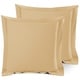preview thumbnail 54 of 175, Nestl Soft Double Brushed Microfiber Pillow Shams - Set of 2 Euro 26" x 26" - Camel Gold