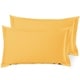 preview thumbnail 133 of 175, Nestl Soft Double Brushed Microfiber Pillow Shams - Set of 2 King 20" x 30" - Yellow