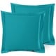 preview thumbnail 85 of 175, Nestl Soft Double Brushed Microfiber Pillow Shams - Set of 2 Euro 26" x 26" - Teal