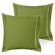 preview thumbnail 6 of 175, Nestl Soft Double Brushed Microfiber Pillow Shams - Set of 2 Euro 18" x 18" - Calla Green
