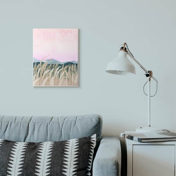 Shop Stupell Industries Wheat Field Dawn Pink Green Watercolor