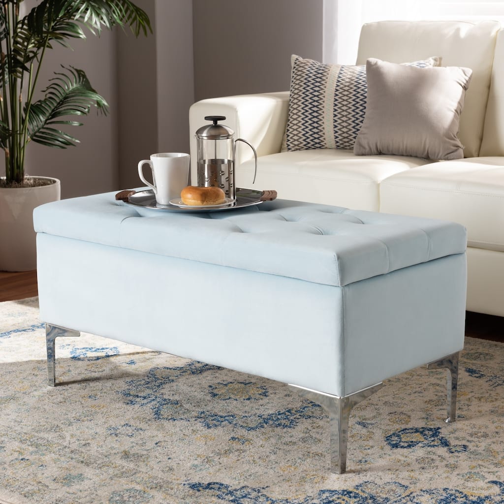 Porch & Den De Luna Tufted Upholstered Storage Ottoman