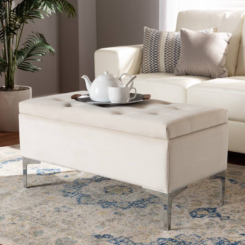 Porch & Den De Luna Tufted Upholstered Storage Ottoman