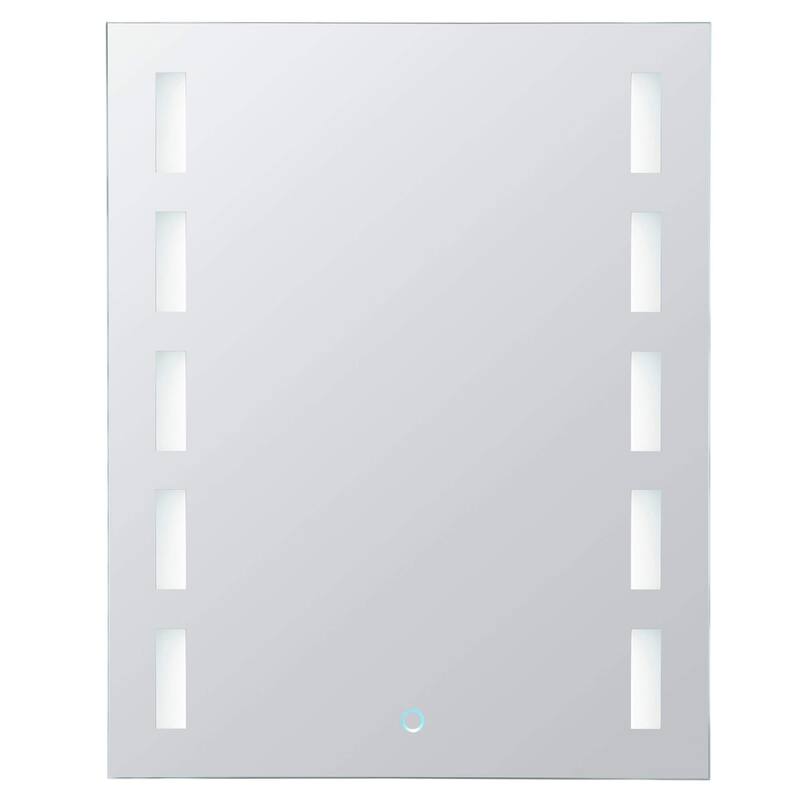 Bathroom Medicine Cabinet, Aluminum, Recessed/Surface Mount, Mirrored Interior w/LED