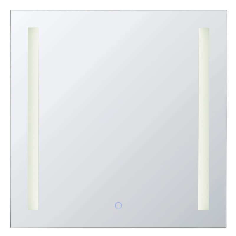 Bathroom Medicine Cabinet, Aluminum, Recessed/Surface Mount, Mirrored Interior w/LED