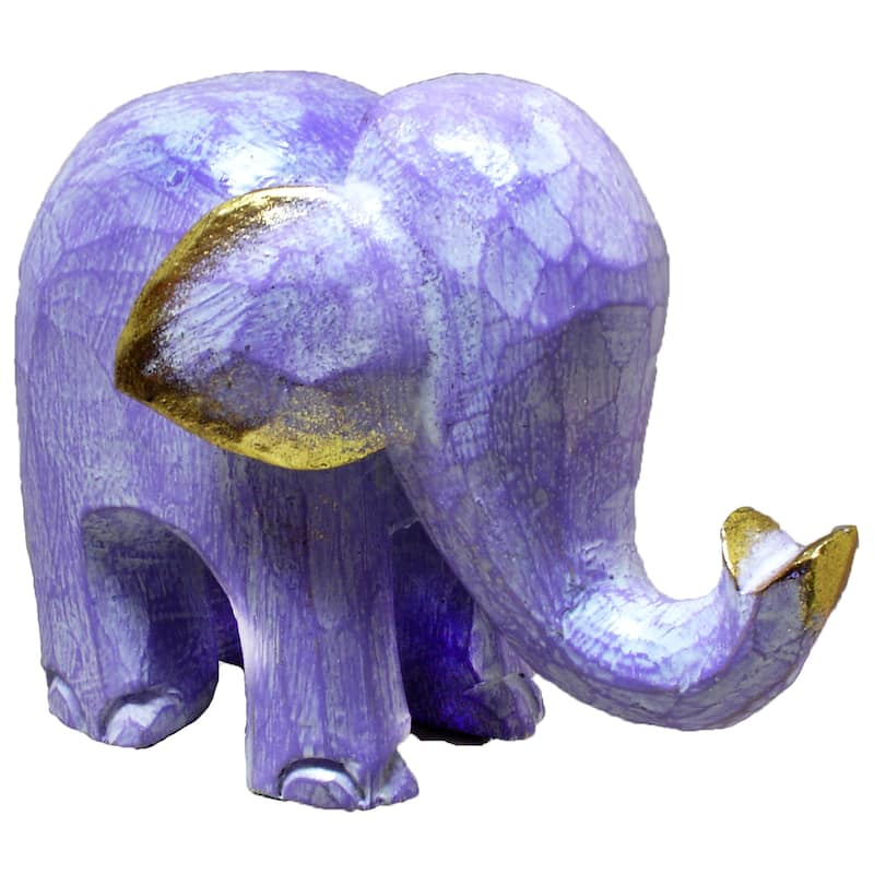 Colorful Standing Elephant Statue - 6 inches