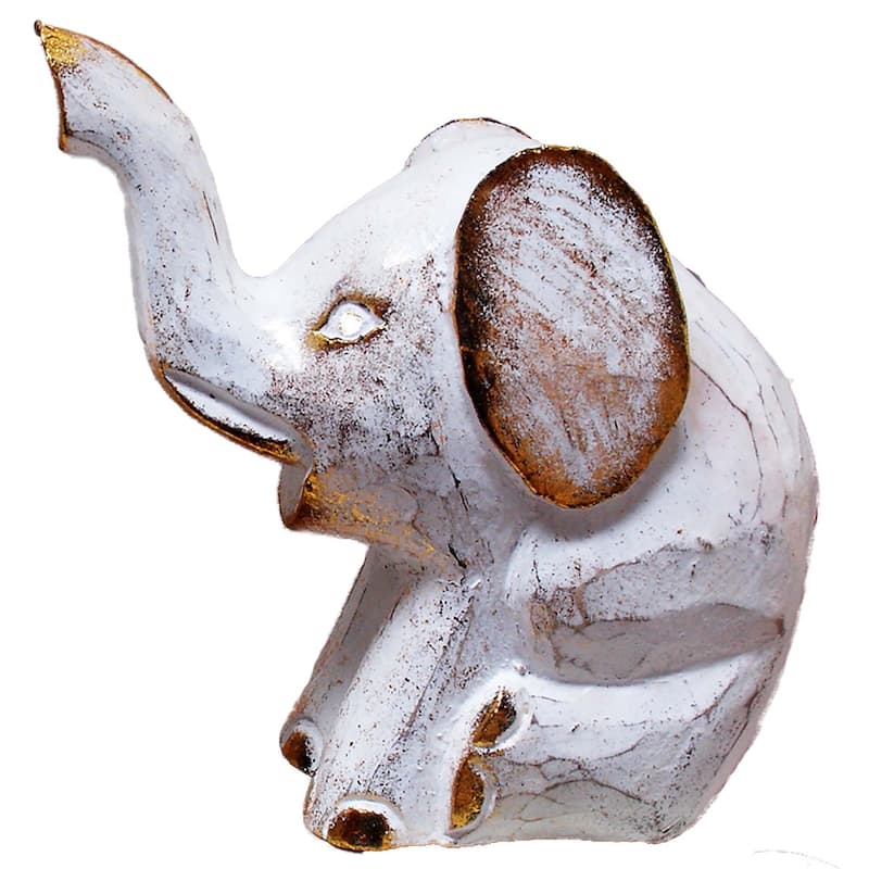 Colorful Sitting Elephant Statue