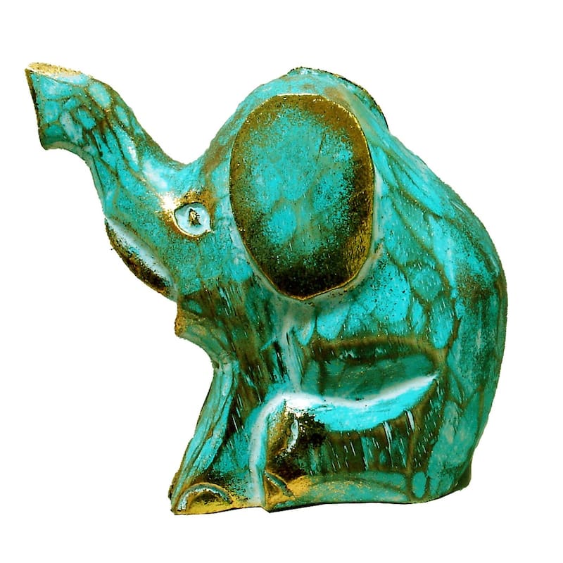 Colorful Sitting Elephant Statue