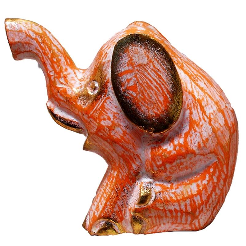 Colorful Sitting Elephant Statue