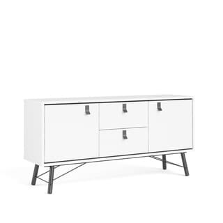 Tvilum Carson Carrington Ry 2-drawer and 2-door Sideboard (White Matte and Black)