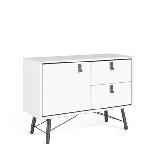 Tvilum Carson Carrington Ry 1-door and 2-drawer Sideboard (White Matte and Black)