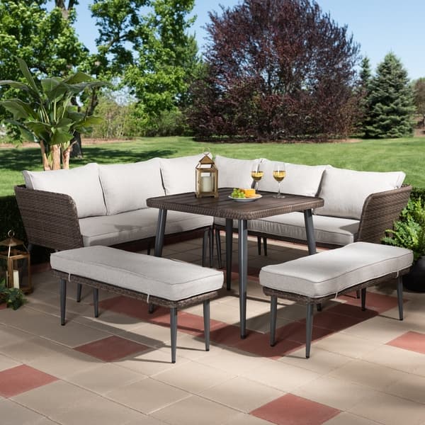 Shop Lembah Modern 5 Piece Cushioned Outdoor Patio Set By Havenside Home Overstock 31009952