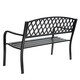 preview thumbnail 2 of 3, Sun-Ray Lattice Back Metal Park Bench - Black