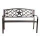 preview thumbnail 5 of 3, Sun-Ray Lone Star Metal Park Bench - Bronze