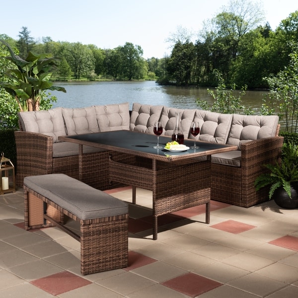 corner patio table set