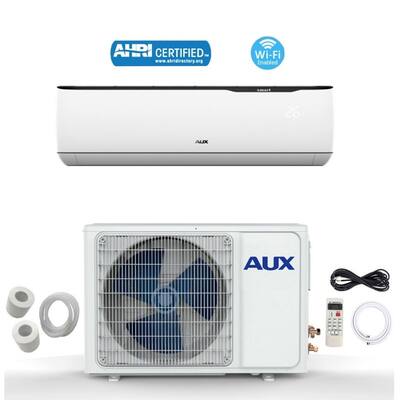 AUX 12000 BTU MINI Split Ductless Air Conditioner 115V 25Ft WiFi White