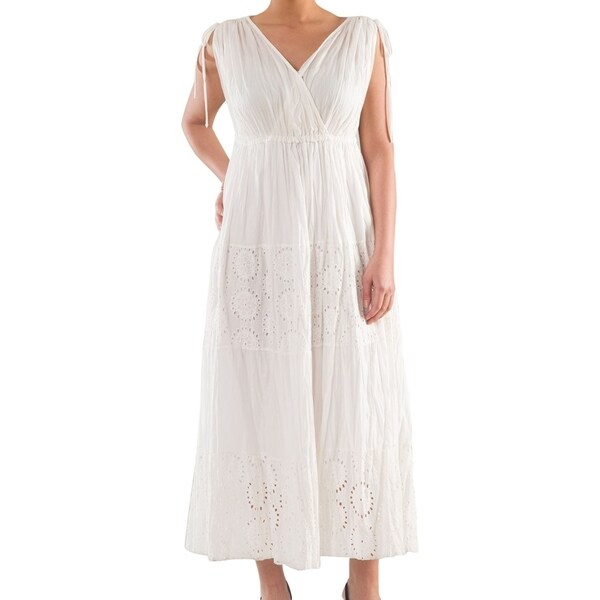 white voile dress