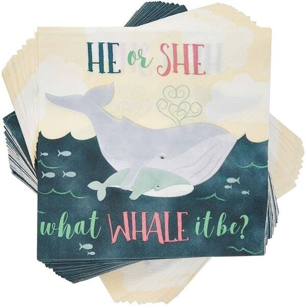 Shop Serves 24 Whale Gender Reveal Party Supplies Decorations For