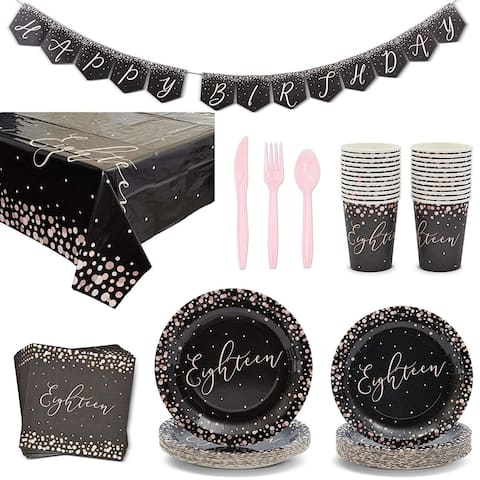 Serves 24 18th Birthday Party Supplies Decorations for Boys Girls
