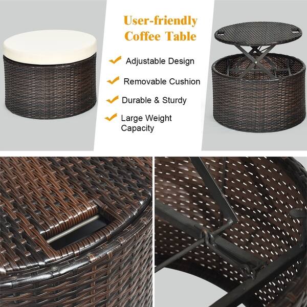 Shop Outdoor Rattan Wicker Daybed With Retractable Canopy On Sale Overstock 31023770