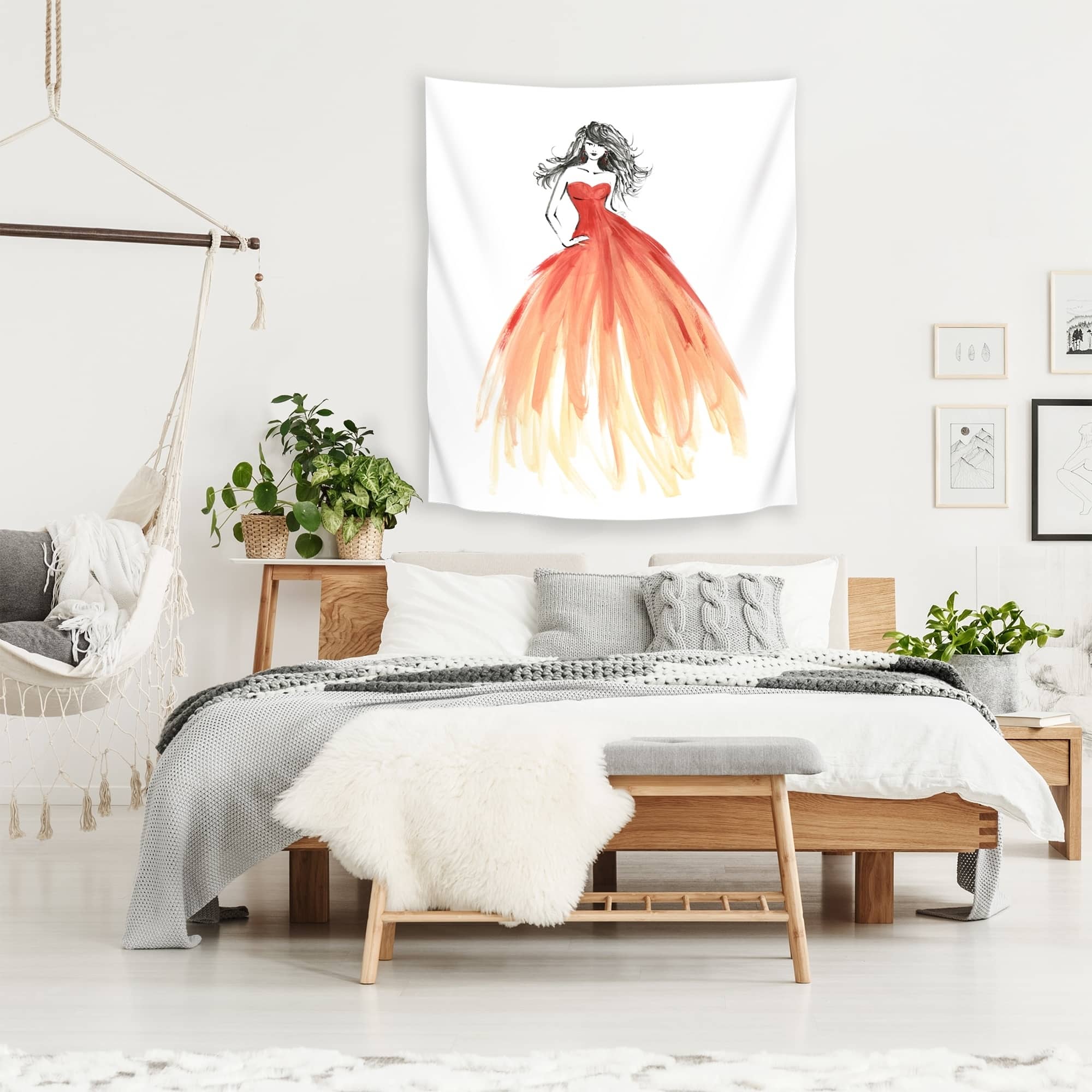 Coral Dress Fashion Illustration - Bed Bath & Beyond - 31026684